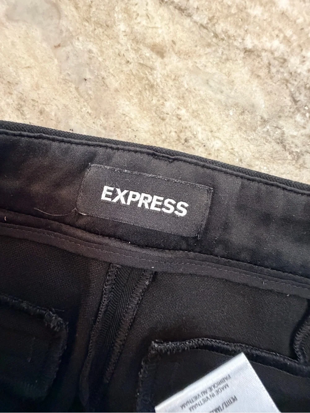 Express Women’s 0P Petite Black Stretch+ Dress Pants Career Trousers